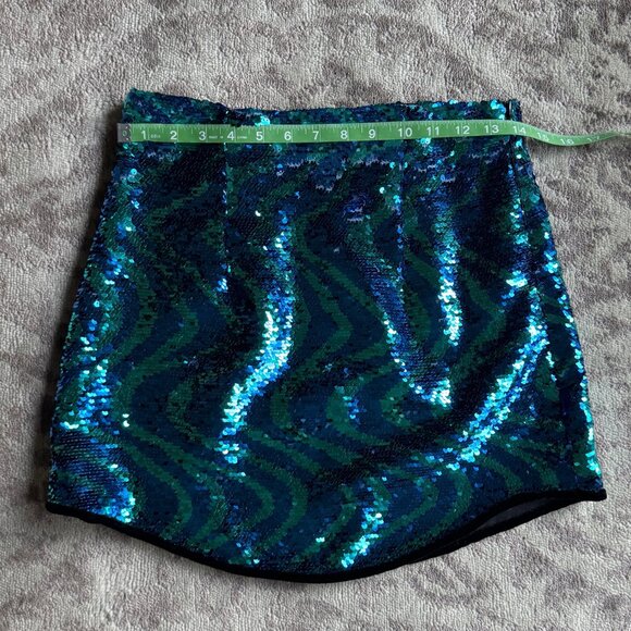 NWT Zara Sequin High Waisted Mini Skirt - Picture 8 of 8
